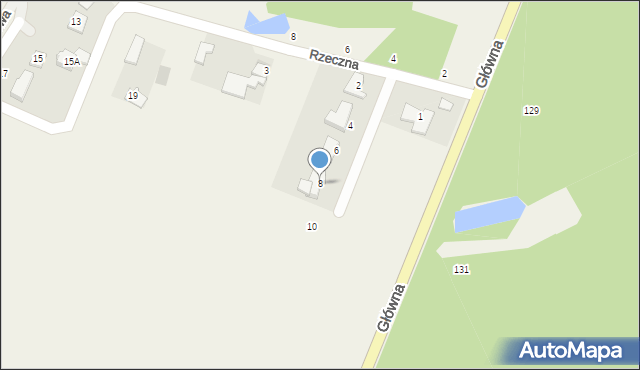 Sady, Prądowa, 8, mapa Sady