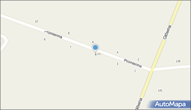 Sady, Promienna, 5, mapa Sady