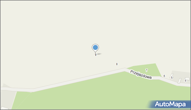 Sady, Przejazdowa, 9, mapa Sady