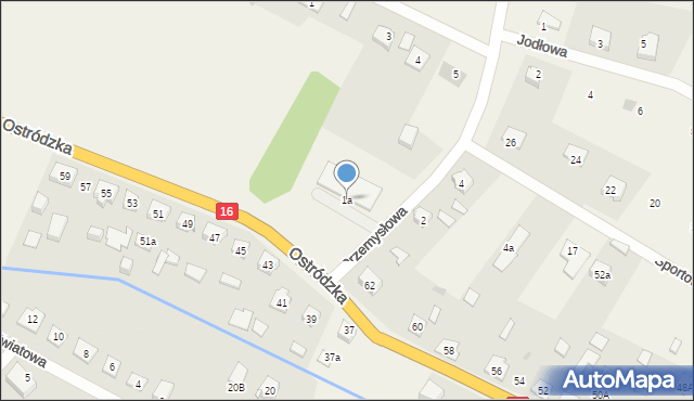 Samborowo, Przemysłowa, 1a, mapa Samborowo