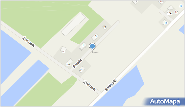 Sąsieczno, Prosta, 2, mapa Sąsieczno