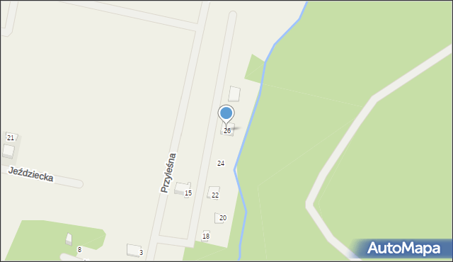 Sasino, Przyleśna, 26, mapa Sasino