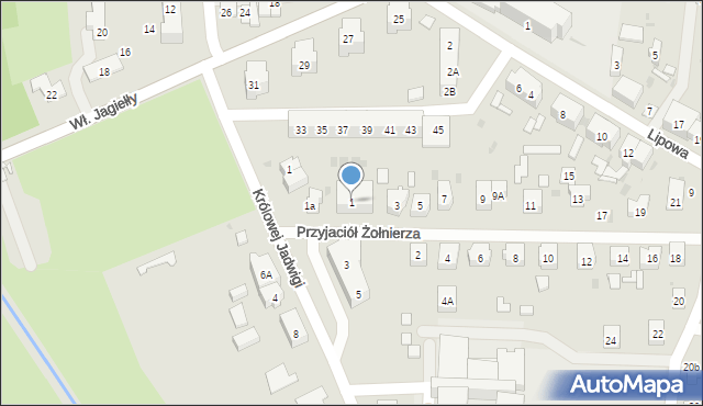 Ścinawa, Przyjaciół Żołnierza, 1, mapa Ścinawa