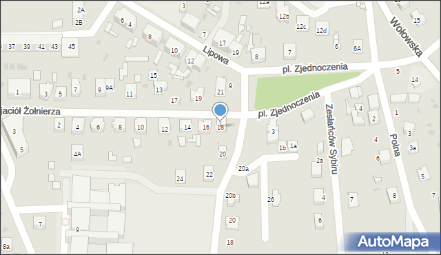 Ścinawa, Przyjaciół Żołnierza, 18, mapa Ścinawa