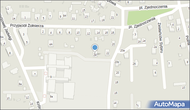 Ścinawa, Przyjaciół Żołnierza, 24, mapa Ścinawa