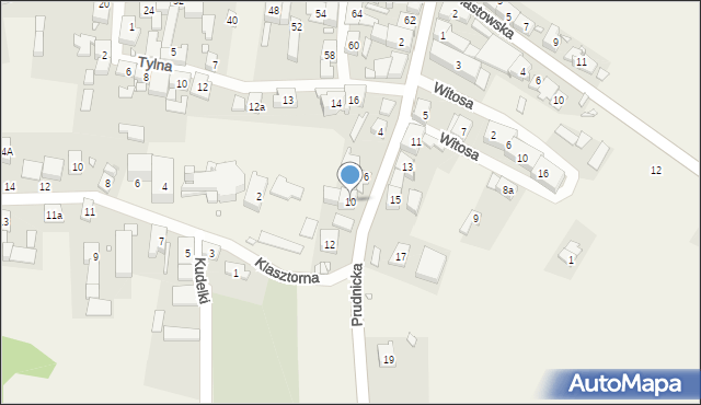 Ścinawa Mała, Prudnicka, 10, mapa Ścinawa Mała