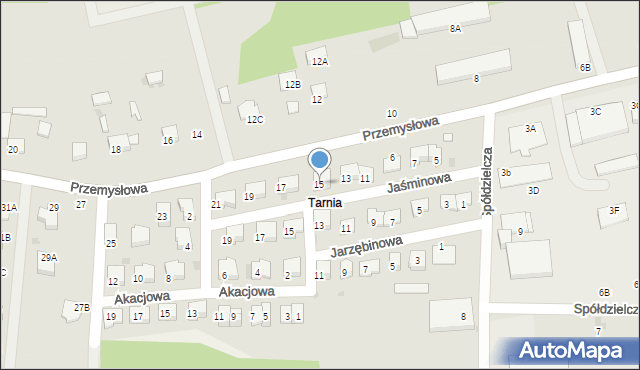 Sędziszów, Przemysłowa, 15, mapa Sędziszów