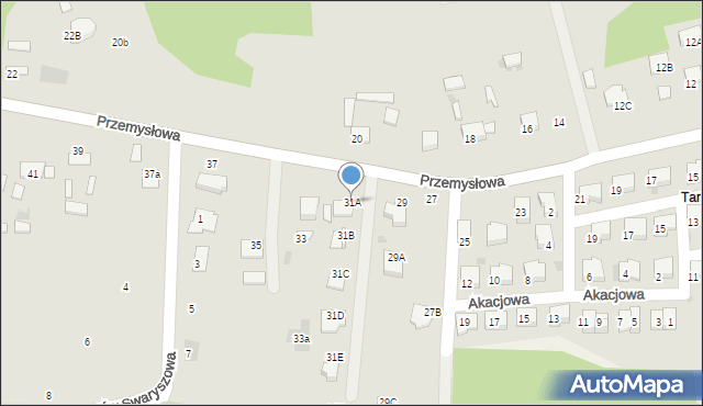 Sędziszów, Przemysłowa, 31A, mapa Sędziszów