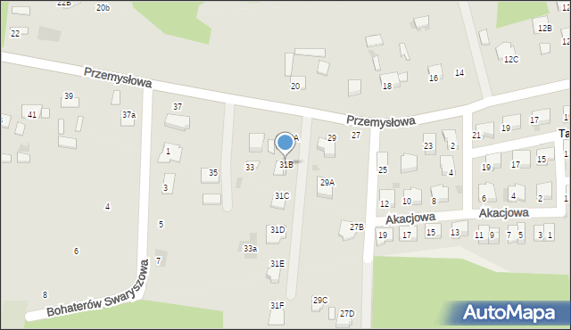 Sędziszów, Przemysłowa, 31B, mapa Sędziszów