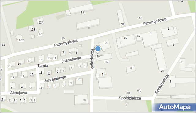 Sędziszów, Przemysłowa, 3b, mapa Sędziszów
