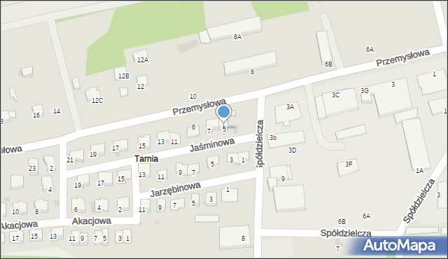 Sędziszów, Przemysłowa, 5, mapa Sędziszów