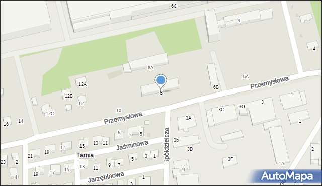 Sędziszów, Przemysłowa, 8, mapa Sędziszów