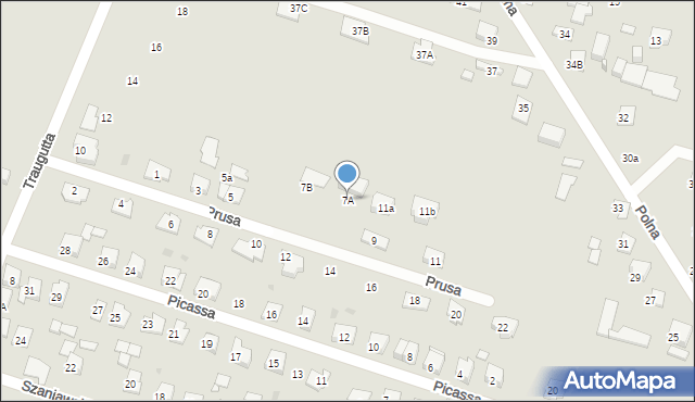 Serock, Prusa Bolesława, 7A, mapa Serock