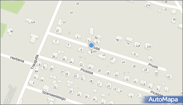 Serock, Prusa Bolesława, 8, mapa Serock