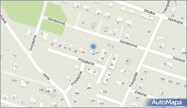 Serock, Przyjazna, 40, mapa Serock