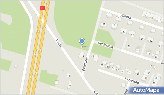Serock, Przytulna, 3, mapa Serock