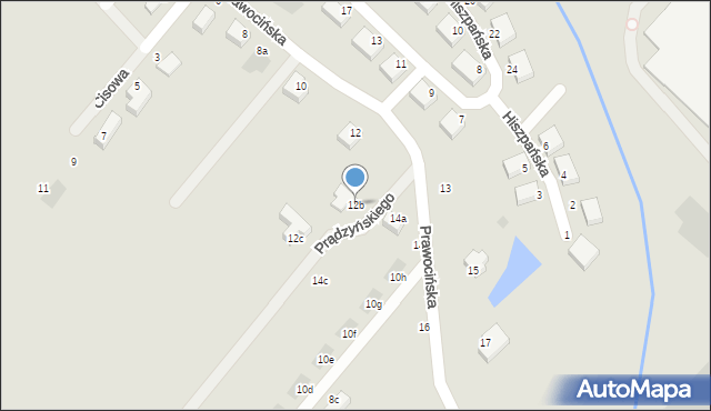 Siechnice, Prawocińska, 12b, mapa Siechnice