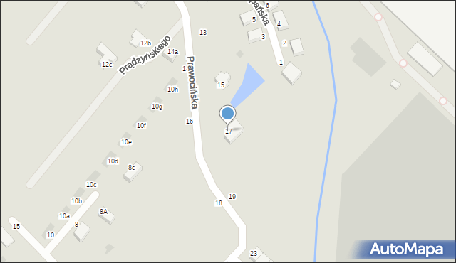 Siechnice, Prawocińska, 17, mapa Siechnice