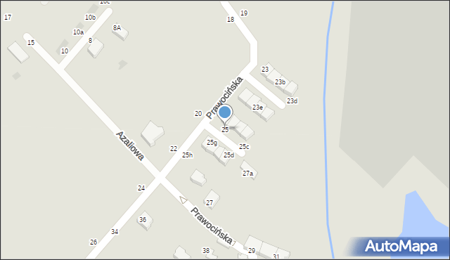 Siechnice, Prawocińska, 25, mapa Siechnice