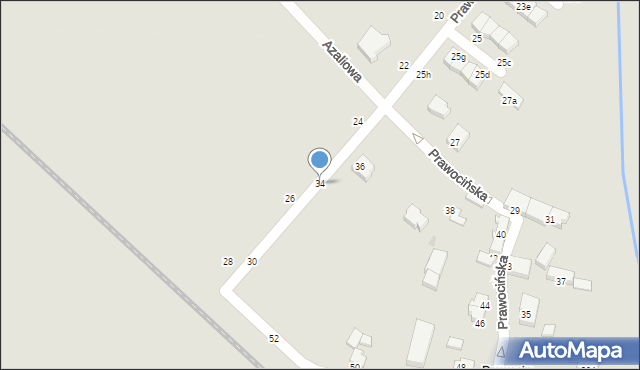 Siechnice, Prawocińska, 34, mapa Siechnice