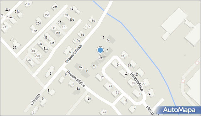 Siechnice, Prawocińska, 7a, mapa Siechnice