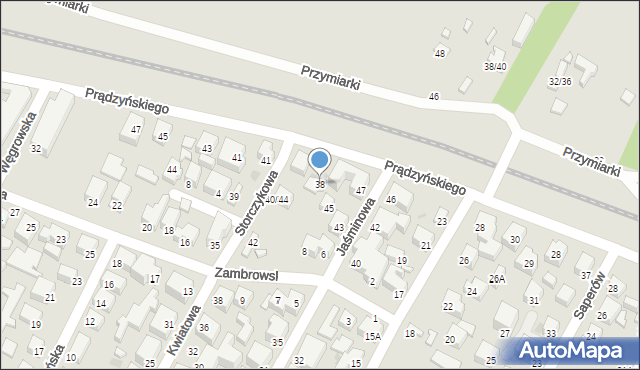 Siedlce, Prądzyńskiego Ignacego, gen., 38, mapa Siedlce