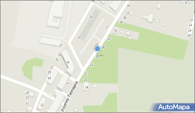 Siedlce, Przerwy-Tetmajera Kazimierza, 26, mapa Siedlce