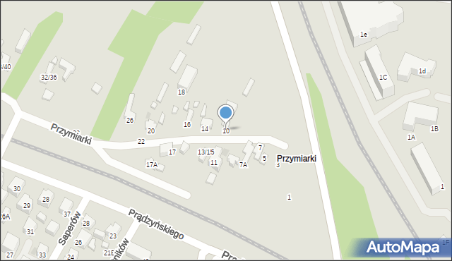 Siedlce, Przymiarki, 10, mapa Siedlce