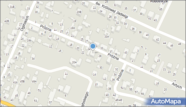 Siedlce, Próżna, 26, mapa Siedlce