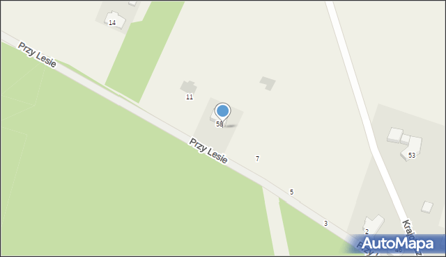 Siedlec, Przy Lesie, 9, mapa Siedlec