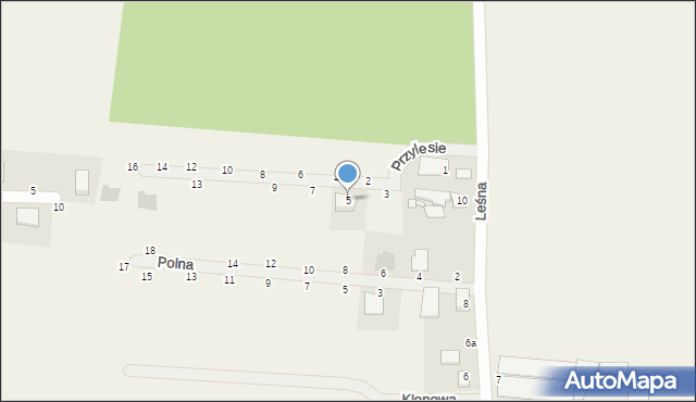 Siedlec, Przylesie, 5, mapa Siedlec