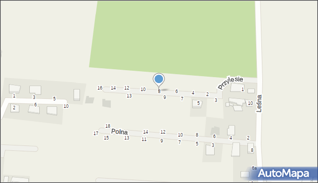 Siedlec, Przylesie, 8, mapa Siedlec