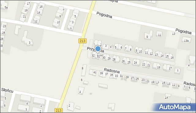 Siemianice, Przyjazna, 31, mapa Siemianice