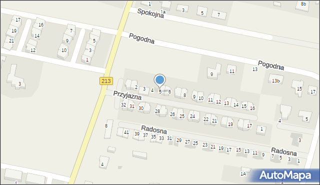 Siemianice, Przyjazna, 5, mapa Siemianice