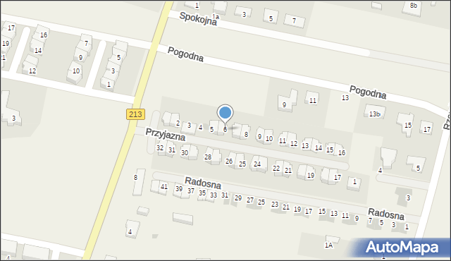 Siemianice, Przyjazna, 6, mapa Siemianice