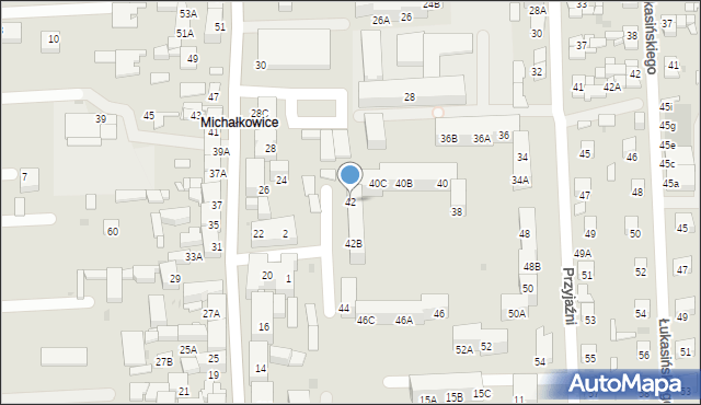 Siemianowice Śląskie, Przyjaźni, 42, mapa Siemianowice Śląskie