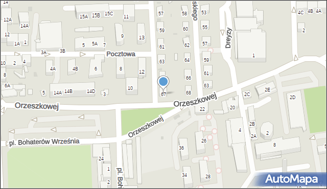 Siemianowice Śląskie, Przyjaźni, 67, mapa Siemianowice Śląskie