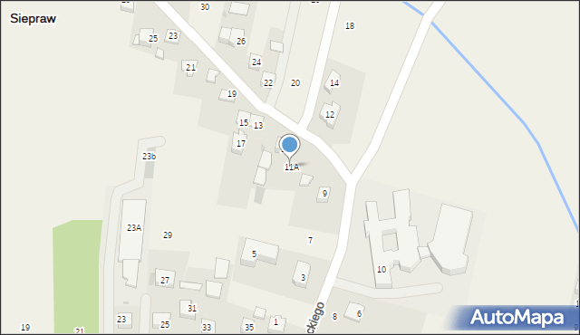 Siepraw, Przytockiego Jana, ks., 11A, mapa Siepraw