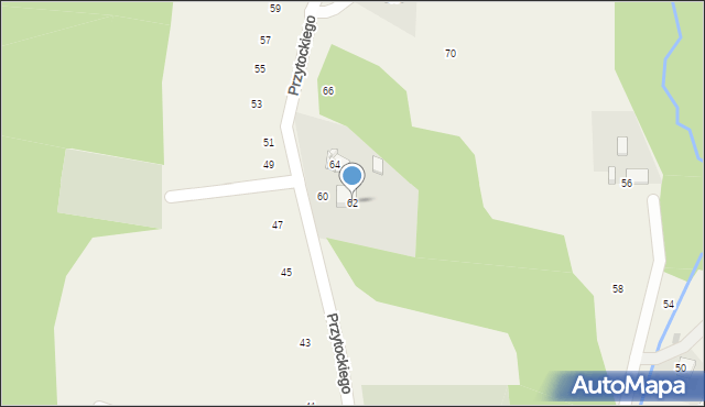 Siepraw, Przytockiego Jana, ks., 62, mapa Siepraw