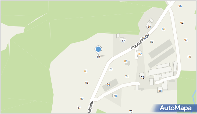 Siepraw, Przytockiego Jana, ks., 65, mapa Siepraw