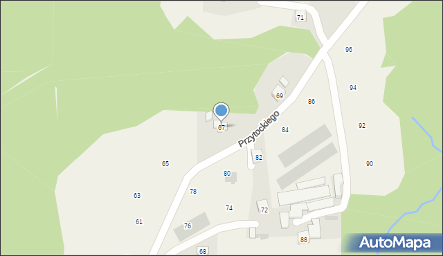 Siepraw, Przytockiego Jana, ks., 67, mapa Siepraw