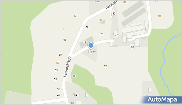 Siepraw, Przytockiego Jana, ks., 68, mapa Siepraw