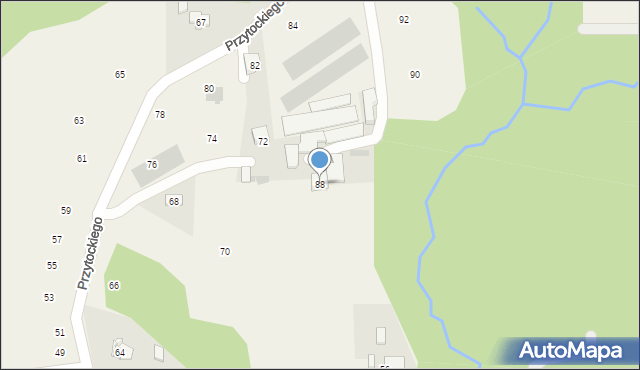 Siepraw, Przytockiego Jana, ks., 88, mapa Siepraw