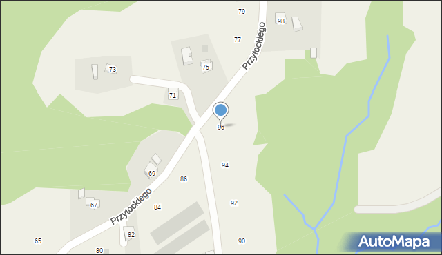 Siepraw, Przytockiego Jana, ks., 96, mapa Siepraw