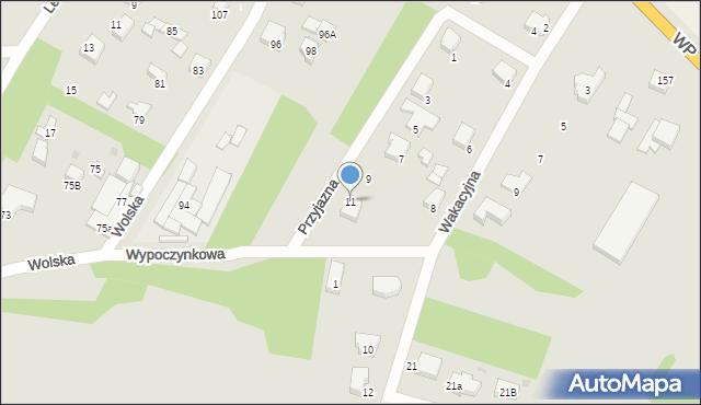 Sieradz, Przyjazna, 11, mapa Sieradz