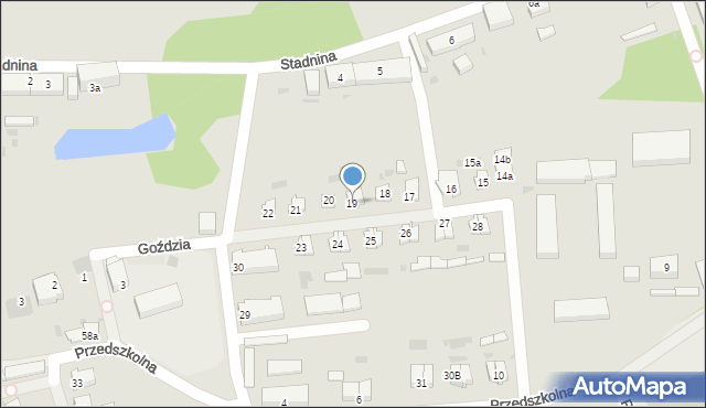 Sieraków, Przedszkolna, 19, mapa Sieraków