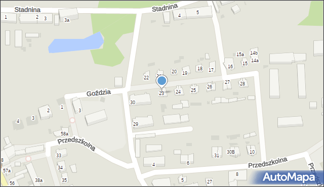 Sieraków, Przedszkolna, 23, mapa Sieraków