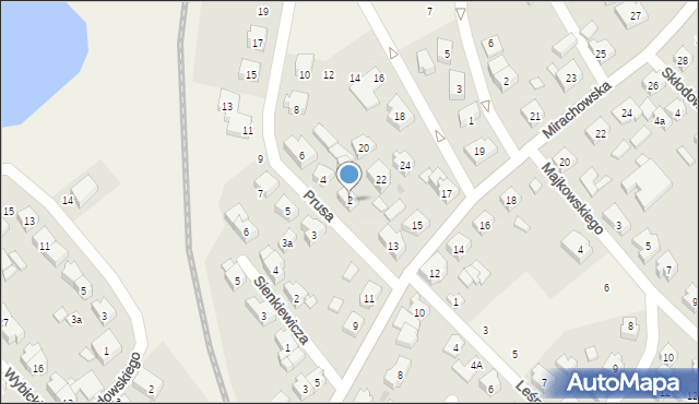 Sierakowice, Prusa Bolesława, 2, mapa Sierakowice