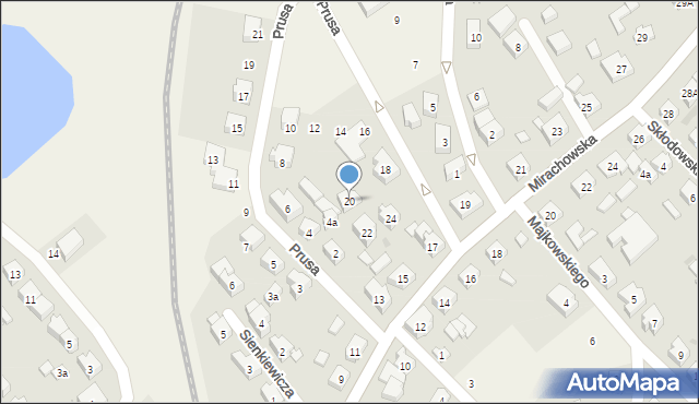 Sierakowice, Prusa Bolesława, 20, mapa Sierakowice