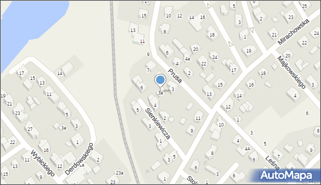 Sierakowice, Prusa Bolesława, 3a, mapa Sierakowice